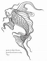 Koi Coloring Fish Pages Colouring Lostbumblebee Ocean Grown Sheets Drawing Chinese Adult Book Drop Printables Color Printable Drawings Japanese Mdbn sketch template