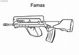 Cs Armi Waffen Colorare Disegni Mp7 Ausdrucken Ausmalen Drucken M16 sketch template
