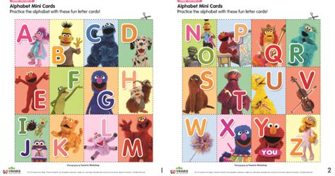 printable alphabet cards  sesame street mama likes