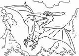 Coloring Pteranodon Cute Kiezen Bord Dinosaurus sketch template