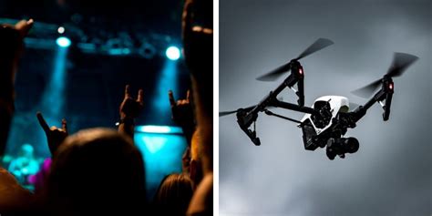 drones  megadeath concert  runway  nearby airport  close flight delays