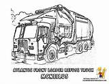 Coloring Truck Garbage Trucks Grimy sketch template