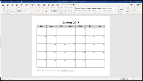 blank calendars    typed   calendar printable