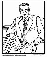 Nixon Richard Coloring Pages President Presidents Printable Biography Printables Popular Go Usa Printing Help sketch template