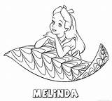 Melinda Naam Kleurplaten sketch template