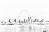 Louis St Arch Drawing Skyline Sketch Paintingvalley Drawings Pencil sketch template
