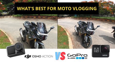 dji osmo action  gopro hero  comparison review  motovlog setup youtube