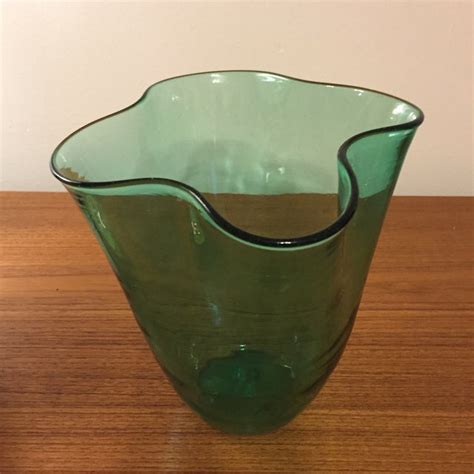 Blenko Green Art Glass Vase Chairish