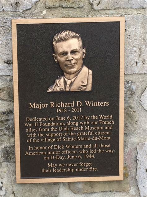 Richard D Winters Leadership Memorial Sainte Marie Du