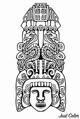 Incas Aztechi Colorare Adulti Mayans Aztecs sketch template