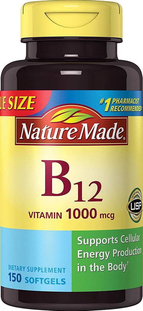 Nature Made Vitamin B12 1000 Mcg Softgels Value Size 150 Ct