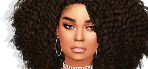 sims  afro curly hair