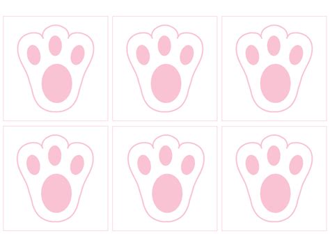 printable  printable easter bunny footprints printable templates