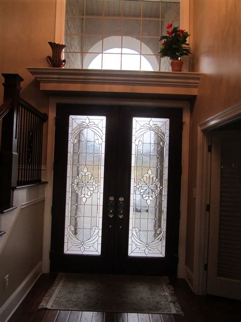 etched glass front door and foyer beautiful doors glass front door