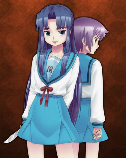 nagato yuki and asakura ryouko suzumiya haruhi no yuuutsu