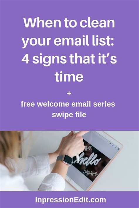 clean  email list  signs   time
