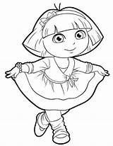 Dora Coloring Explorer Pages Drawing Color Printable Easter Christmas Drawings Sheets Dance Sketch Template Printables Dancing Friends Adventure Getcolorings Getdrawings sketch template