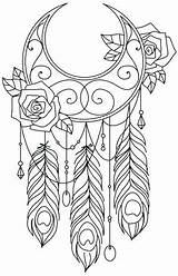 Coloring Pages Dream Catcher Dreamcatcher Embroidery Catchers Mandala Atrapasueños Designs Adult Wanderlust Color Hand Adults Tattoo Urban Urbanthreads Threads Patterns sketch template