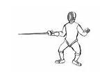 Coloring Pages Fencing sketch template