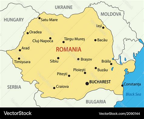 romania map royalty  vector image vectorstock