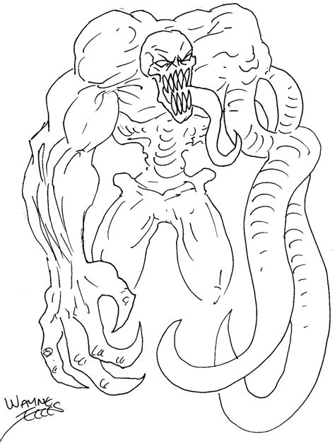 wayne tully horror art daily sketching monster creature draft ideas