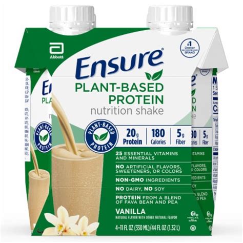 Ensure® Vanilla Plant Based Protein Nutritional Shake 4 Bottles 11