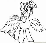 Twilight Sparkle Coloring Pony Pages Little Princess Alicorn Color Printable Getcolorings Coloringpages101 Friendship Magic Pdf sketch template