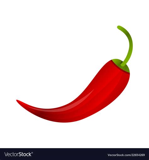 red chilli pepper icon cartoon style royalty  vector