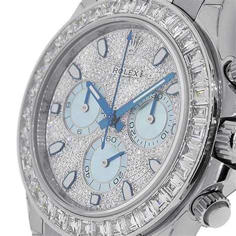 rolex cosmograph daytona platinum diamond index dial watch