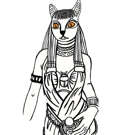 Egyptian Cat Drawing Free Download On Clipartmag