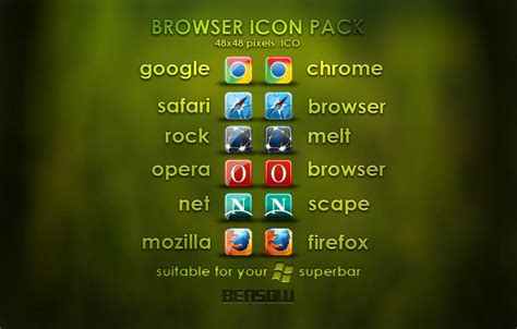Web Browser Icon Pack By Bensow On Deviantart
