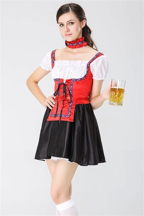 M Xxl Adult Women Oktoberfest Beer Maid Costume Ladies