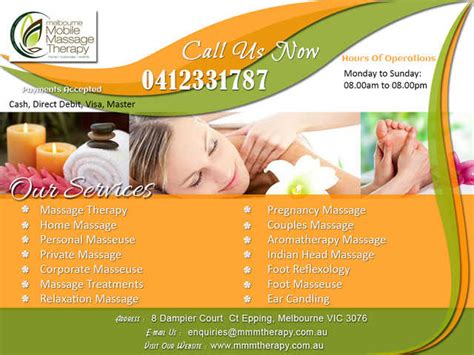 melbourne mobile massage therapy services from victoria melbourne metro