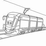 Cartoon Trolley 30seconds Railroad sketch template