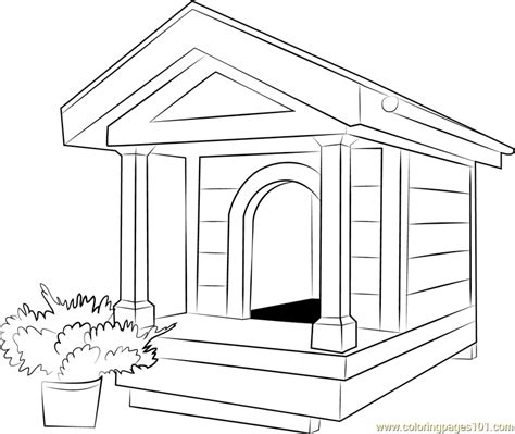 large dog house coloring page  dog house coloring pages