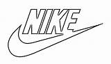 Nike Logo Coloring Pages Logos Color Template Sketchite Swoosh sketch template