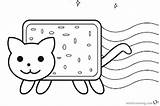 Coloring Cat Cute Nyan Pages Lineart Printable Kawaii Kids Template sketch template