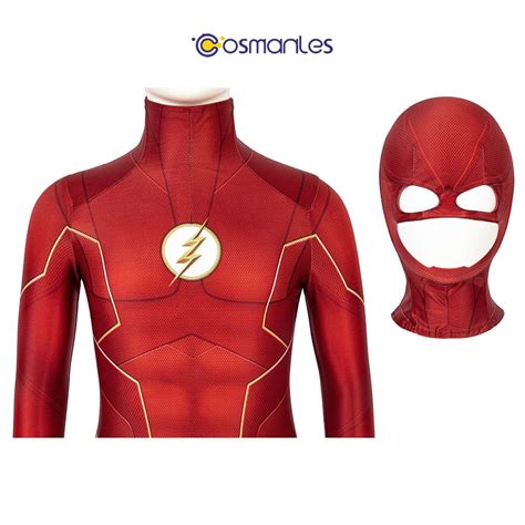 kids suit  flash cosplay suit  flash spandex printed cosplay costume