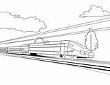 Tren Tgv Coloriage Trem Ausmalen Alta Velocidade Colorier Viagem Trains Coloriages Trenes Transportes sketch template