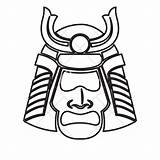 Samurai Mask Face Japanese Predator Warrior Drawing Vector Line Getdrawings Clipartmag sketch template