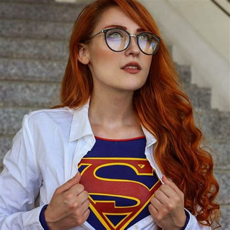 Stunning Supergirl Costume With Glasses Transformation