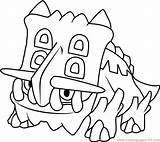 Bastiodon Pokemon Pokémon Coloringpages101 sketch template
