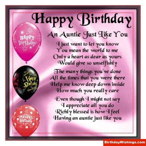 Wish A Happy Birthday To Your Aunt