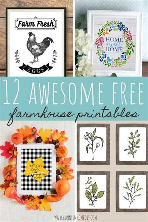 amazing  farmhouse printables hunny im home