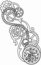 Steampunk Coloring sketch template