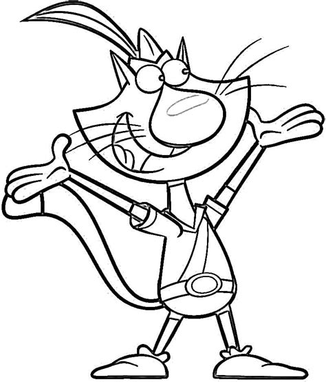 funny nature cat coloring page  printable coloring pages  kids