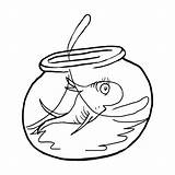 Seuss Dr Fish Bowl Coloring Printable Template Two Printablee Via sketch template