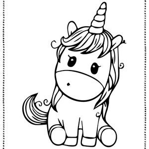 unicorn coloring pages cute unicorn themed coloring pages etsy