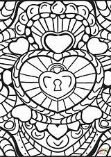 Coloring Abstract Heart Patterns Hearts Colorama Printable Adults Colouring Geeksvgs Lock Colorings Supercoloring Getcolorings Mandala Categories sketch template