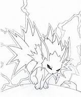 Jolteon Lighting Coloring sketch template